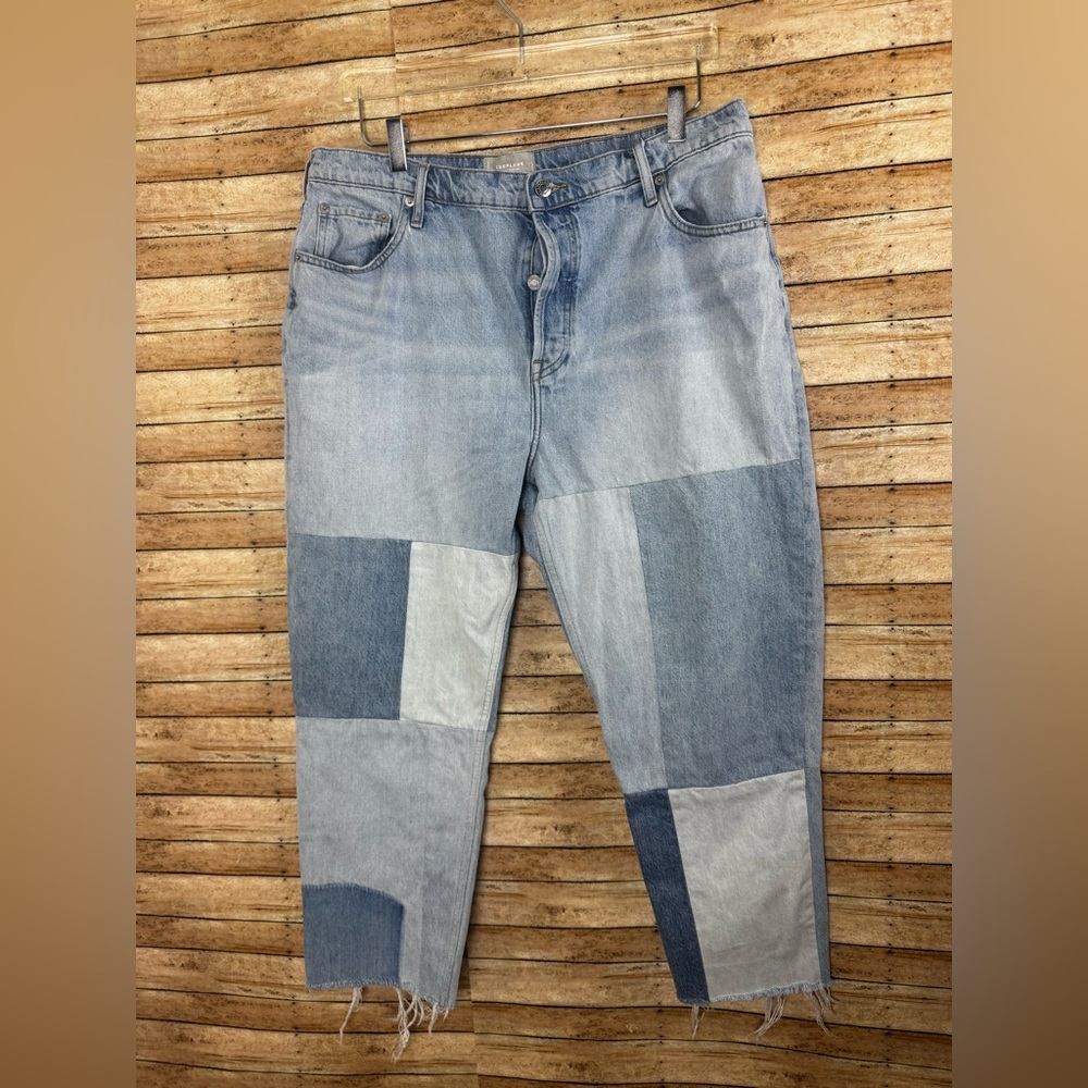 Everlane Patchwork Jeans - Blue and Gray